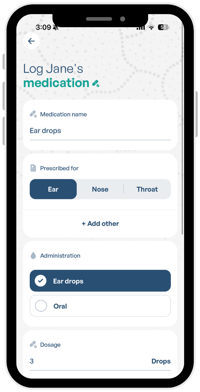 Pathways app — log medication