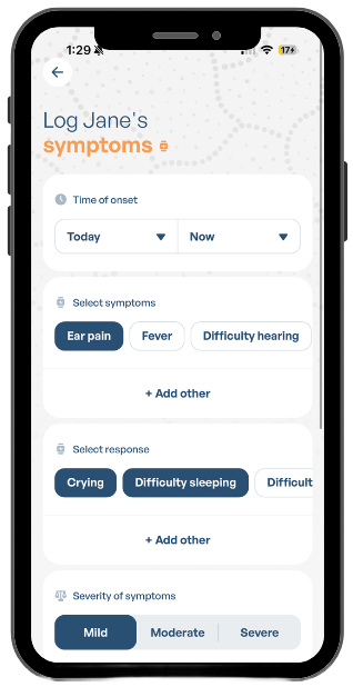 Log symptoms